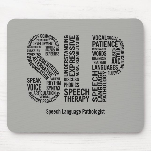 Personalise Speech Therapy SLP Mouse Pad (Front)