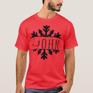 Personalise Split Monogram John Name Gift for Men  T-Shirt