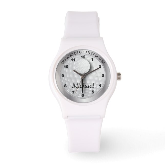 Personalise Sporty Golfer Watch (Front)