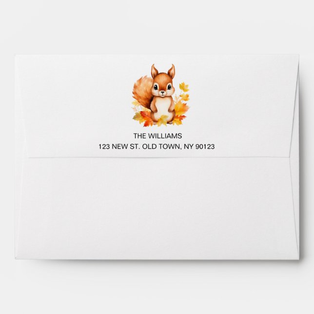 Personalise Squirrel Envelope (Back (Top Flap))