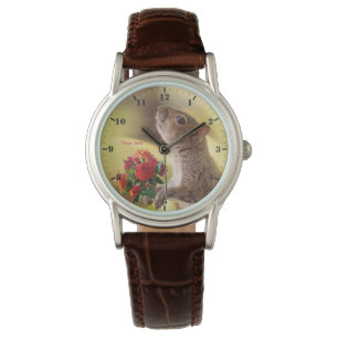 Personalise Squirrel with roses for You  Watch