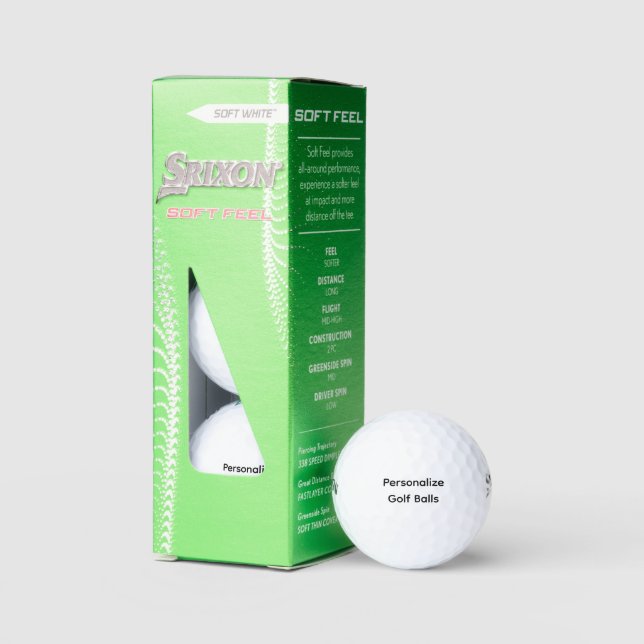 Personalise Srixon Soft Feel 13 Golf Balls (Packaging)