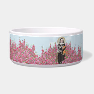 Personalise St Gertrude Patron of Cats Hollyhocks