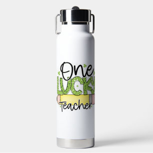 Personalise St. Patrick's Day One Lucky Teacher Water Bottle