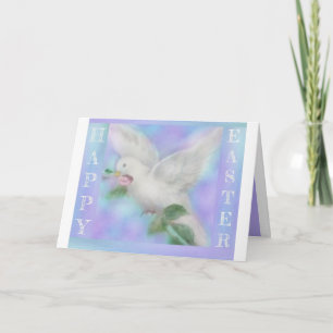 Personalise standard "Dove with a Rose" Easter Card