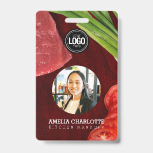 Personalise steak restaurant ID badge