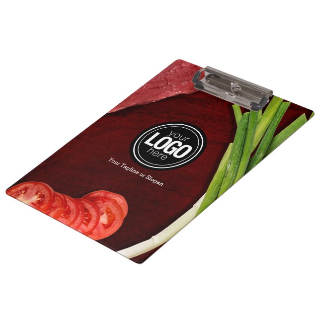 Personalise steak restaurant theme clipboard (Angled)