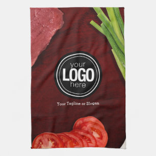Personalise steak restaurant theme tea towel