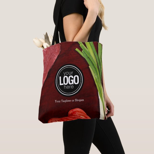 Personalise steak restaurant theme tote bag (Close Up)