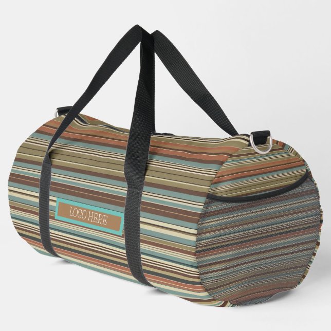 Personalise Striped Duffle Bag (Right Corner)