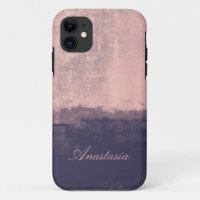Personalise Structured Art Style Pink Navy Blue