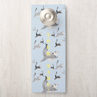 Personalise Sugar Glider Door Knob Plaque Door Hanger