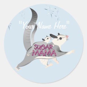 Personalise Sugar Glider Sticker with your name.