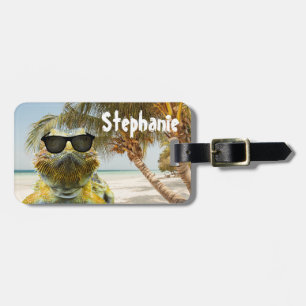Personalise Summer Beach Fun Luggage Tag