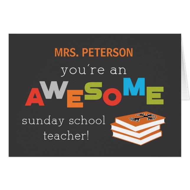Personalise Sunday School Teacher Appreciation Day (Front Horizontal)