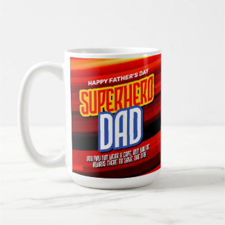 Personalise SuperHero Dad Coffee Mug