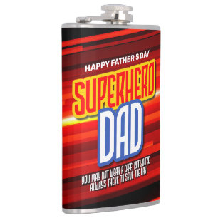 Personalise SuperHero Dad Hip Flask
