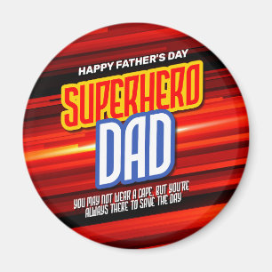 Personalise SuperHero Dad Magnet