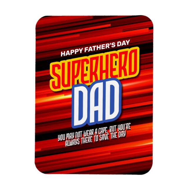 Personalise SuperHero Dad Magnet (Vertical)