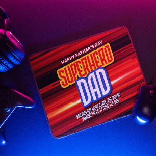 Personalise SuperHero Dad Mouse Pad