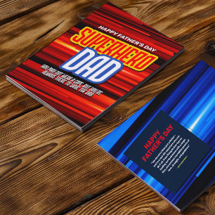 Personalise SuperHero Dad Postcard