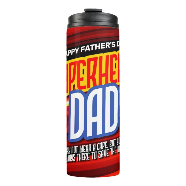 Personalise SuperHero Dad Thermal Tumbler (Front)