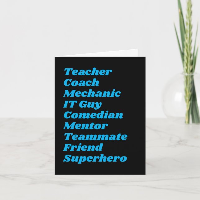 Personalise | Superhero | Funny Father's Day Card (Front)