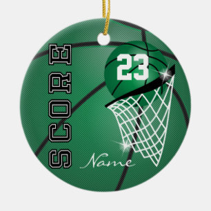 Personalise Superstar Basketball Ceramic Ornament