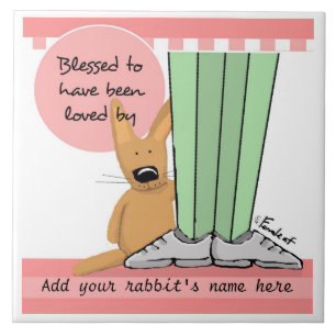 Personalise Sweet Bunny Memorial Tile