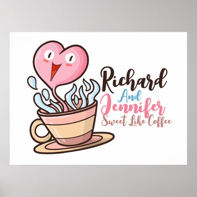 Personalise Sweet Like Coffee Poster (Front)