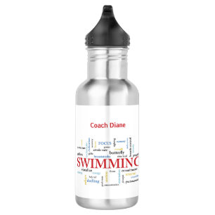 Personalise, Swimming Coach Thank You In Words 532 Ml Water Bottle