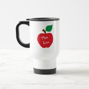 Personalise Teacher Apple Gift Coffee Tumbler Travel Mug