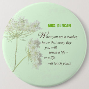 Personalise, Teacher Appreciation Day Thank You 6 Cm Round Badge