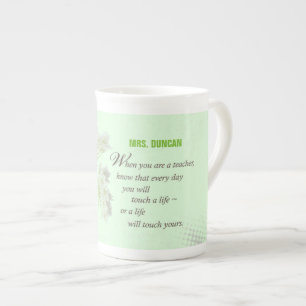 Personalise, Teacher Appreciation Day Thank You Bone China Mug