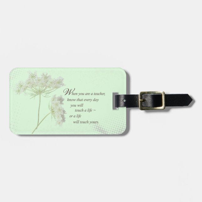 Personalise, Teacher Appreciation Day Thank You Luggage Tag (Front Horizontal)