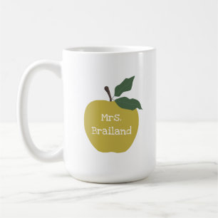 Personalise teacher gift apple custom coffee mug