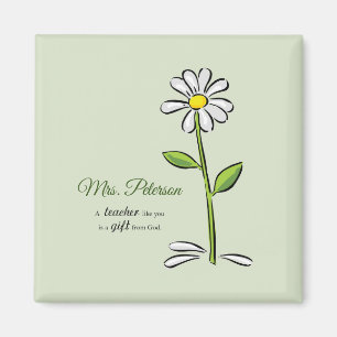 Personalise, Teacher Thank You, Religious Flower Magnet