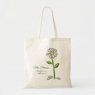 Personalise, Teacher Thank You, Religious Flower Tote Bag