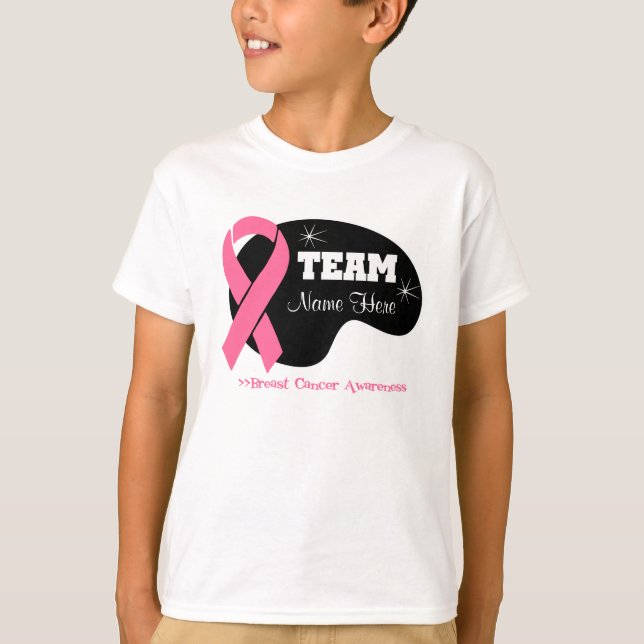 Personalise Team Name - Breast Cancer T-Shirt (Front)