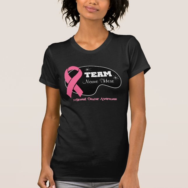 Personalise Team Name - Breast Cancer T-Shirt (Front)