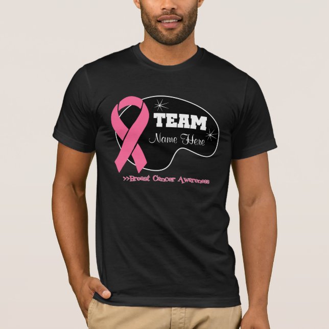 Personalise Team Name - Breast Cancer T-Shirt (Front)