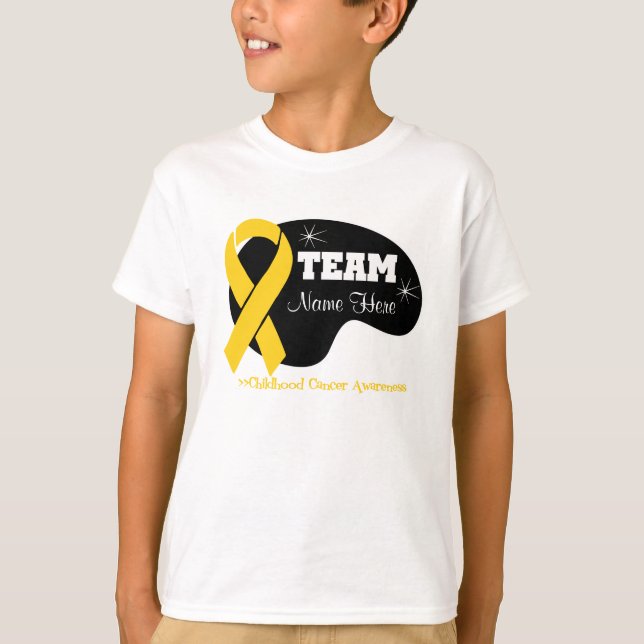 Personalise Team Name - Childhood Cancer T-Shirt (Front)