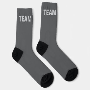 Personalise TEAM NAME Grey Socks