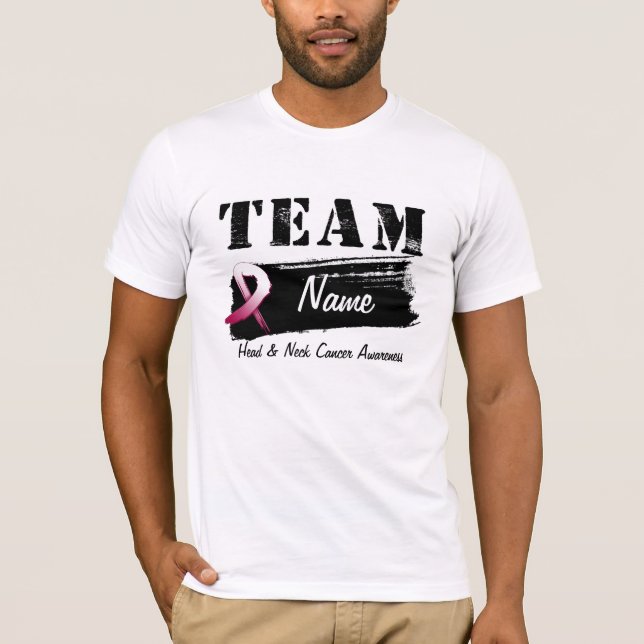 Personalise Team Name - Head and Neck Cancer T-Shirt (Front)