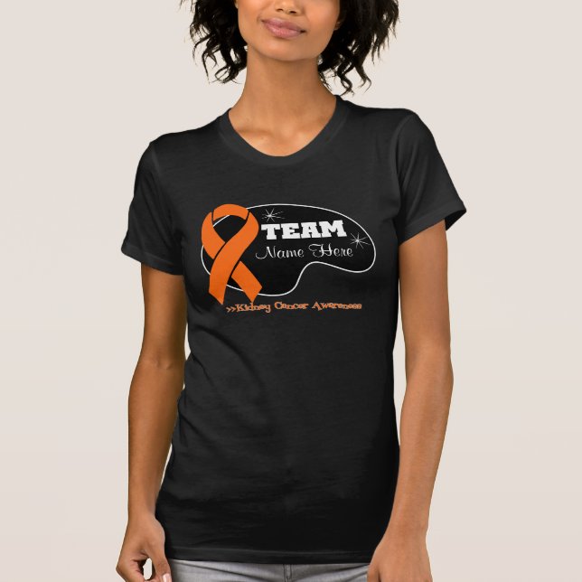 Personalise Team Name - Kidney Cancer T-Shirt (Front)
