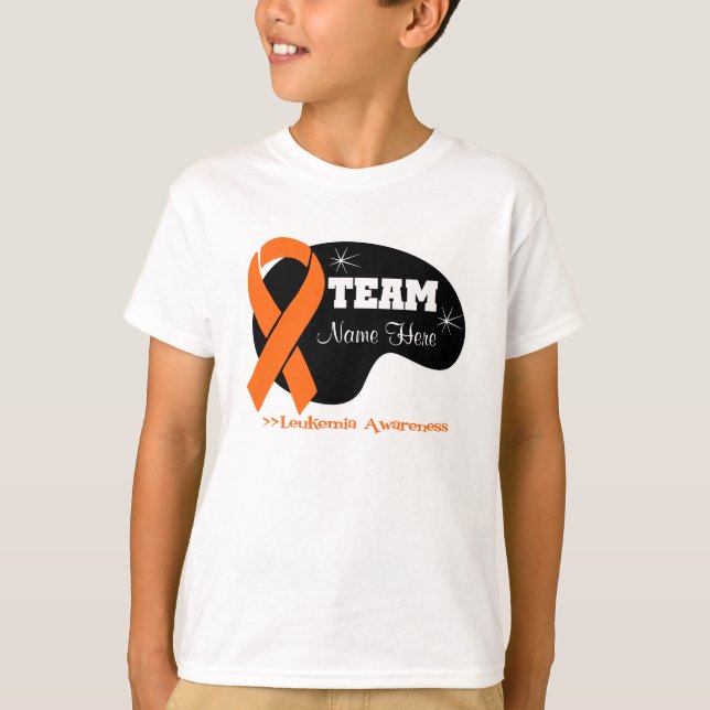 Personalise Team Name - Leukaemia T-Shirt (Front)