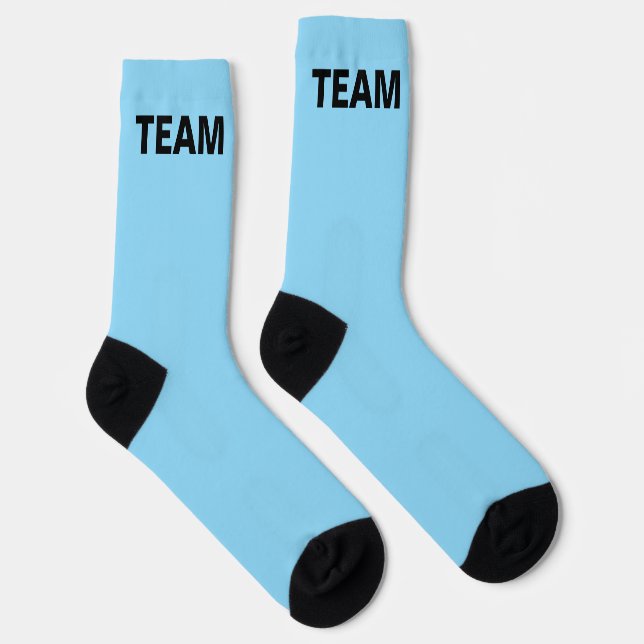 Personalise TEAM NAME Lt Blue         Socks (Right)