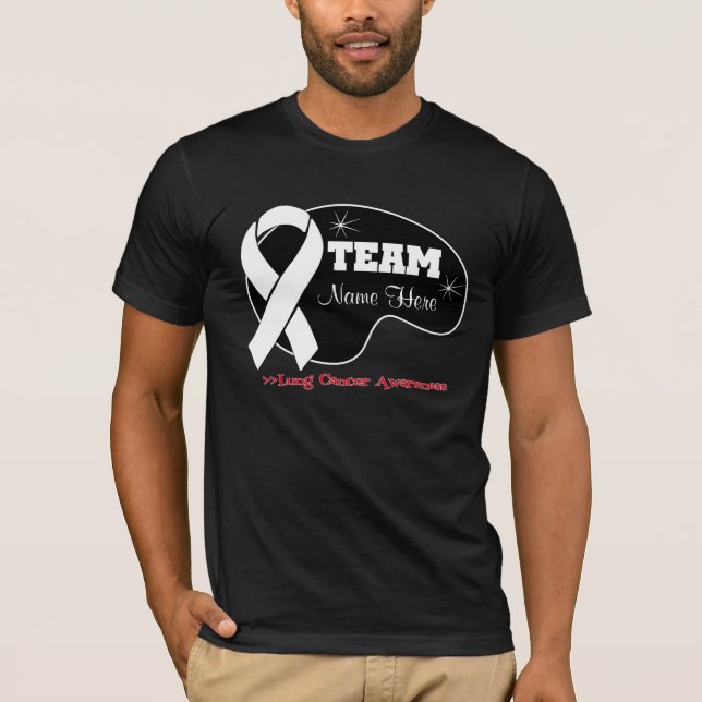 Personalise Team Name - Lung Cancer T-Shirt (Front)