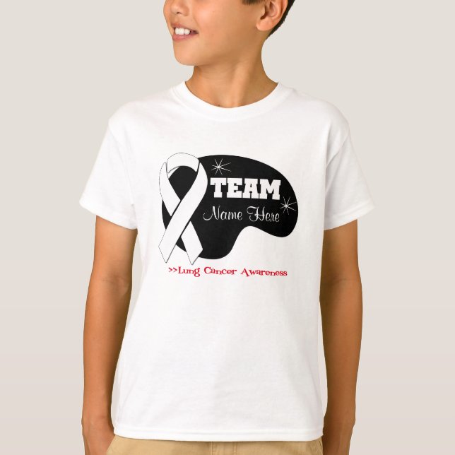 Personalise Team Name - Lung Cancer T-Shirt (Front)