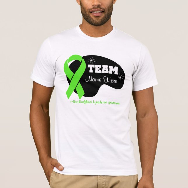 Personalise Team Name - Non-Hodgkin's Lymphoma T-Shirt (Front)